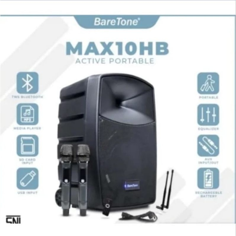 SPEAKER AKTIP PORTABLE BARETONE MAX10HB