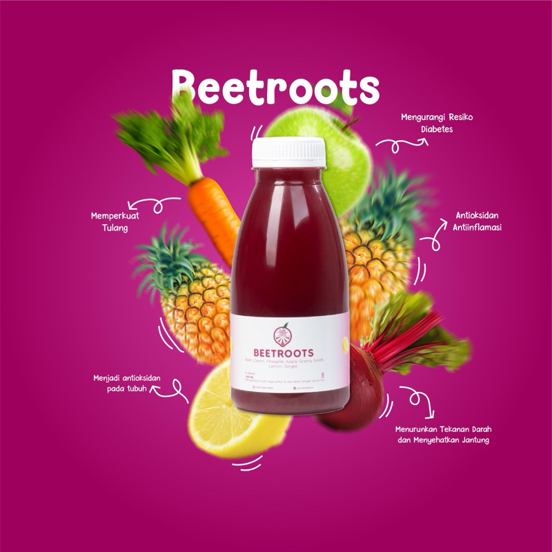 

beetroots cold press juice 350 ml