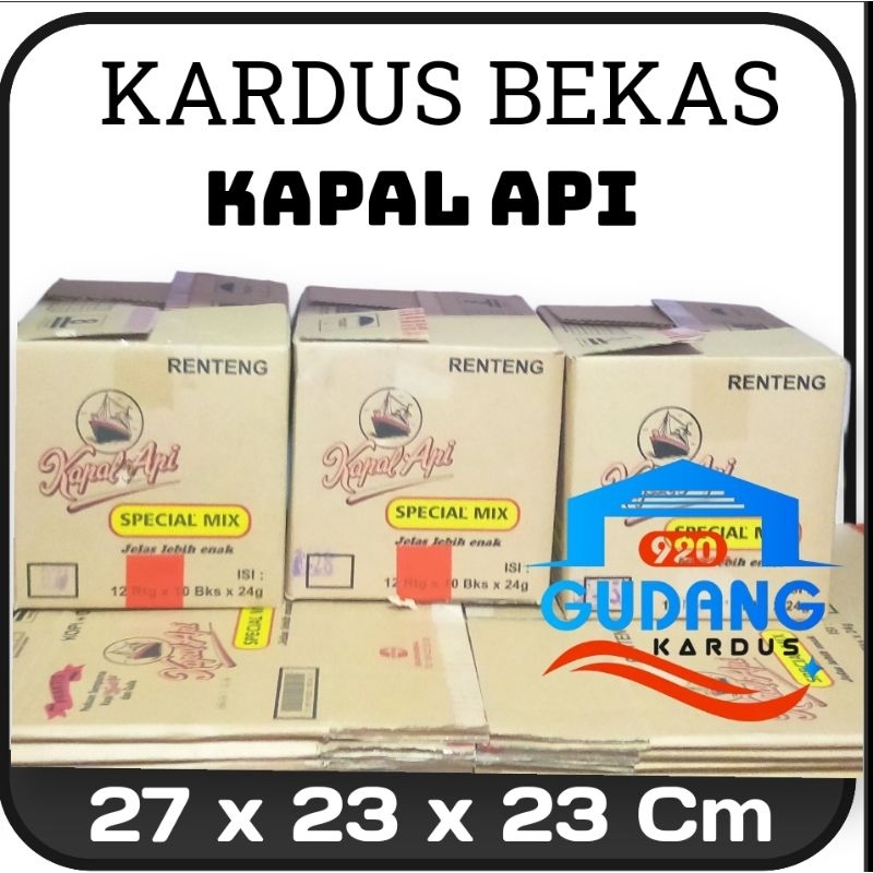 

KARDUS BEKAS KAPAL API UKURAN 27 x 23 x 23 Cm