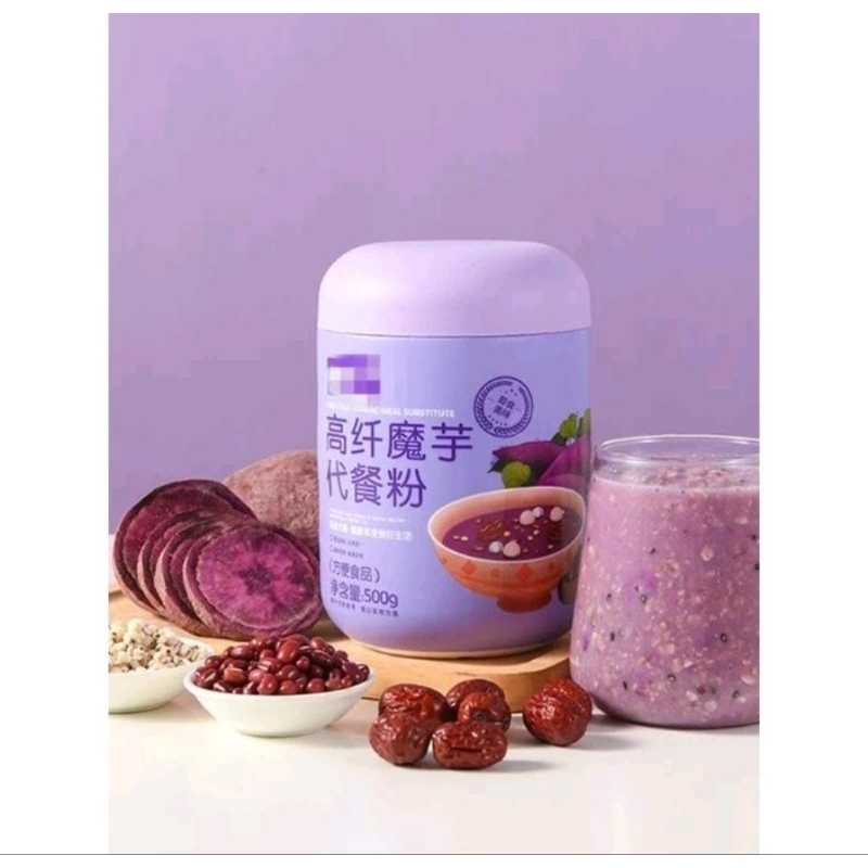 

OUFEN LOTUS BUBUR UBI UNGU MEIZHOUSHIKE HIGH FIBER Konjac Meal Subtitute Healthy Food