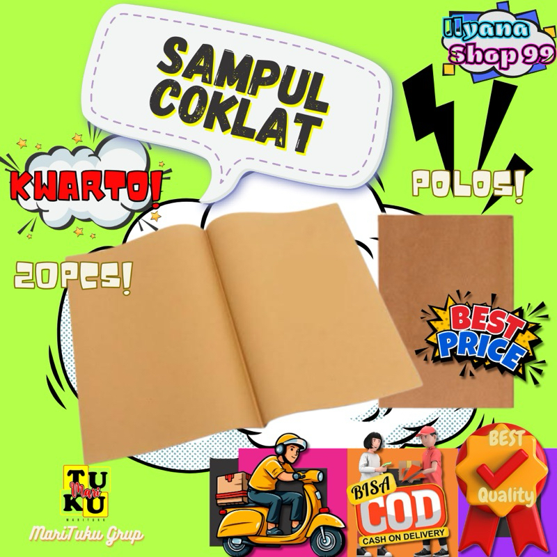 

Sampul coklat polos ukuran kwarto 1pack isi 20pcs