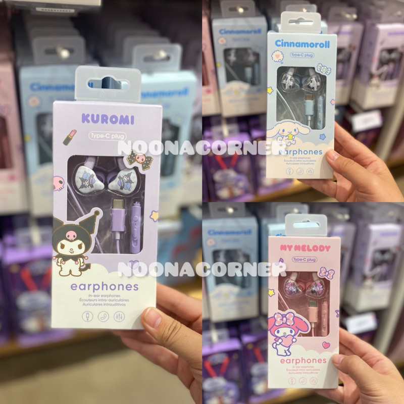 Miniso x Sanrio 🆕 Headset / In-Ear Earphone Type C Sanrio Kuromi Cinnamoroll My Melody