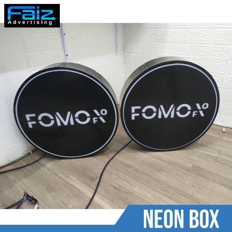 NEON BOX BULAT 1 SISI | CUSTOM DESAIN | BERBAHAN AKRILIK 1 Sisi