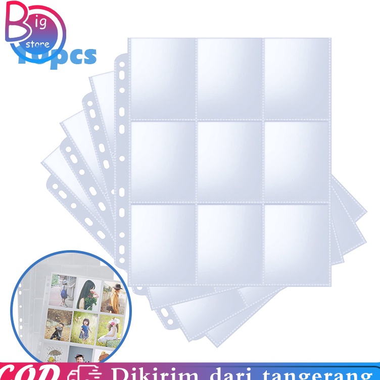 

KODE B39Z 1pcs Sleeve Photocard 9p Binder Photocard A4 Transparan Sleeve Binder A4 Card Collection Album Pages