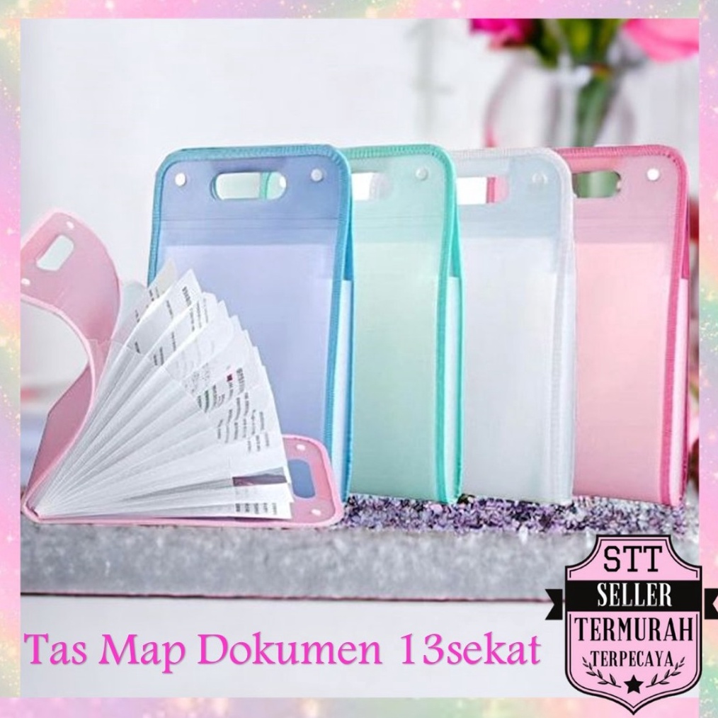 

KODE W46R STT Tas file Handle Warna Transparan Anti Air Multi Layer Folder Tas File 13 Sekat Map Tas Dokumen A4 Folder Map Kerja Document