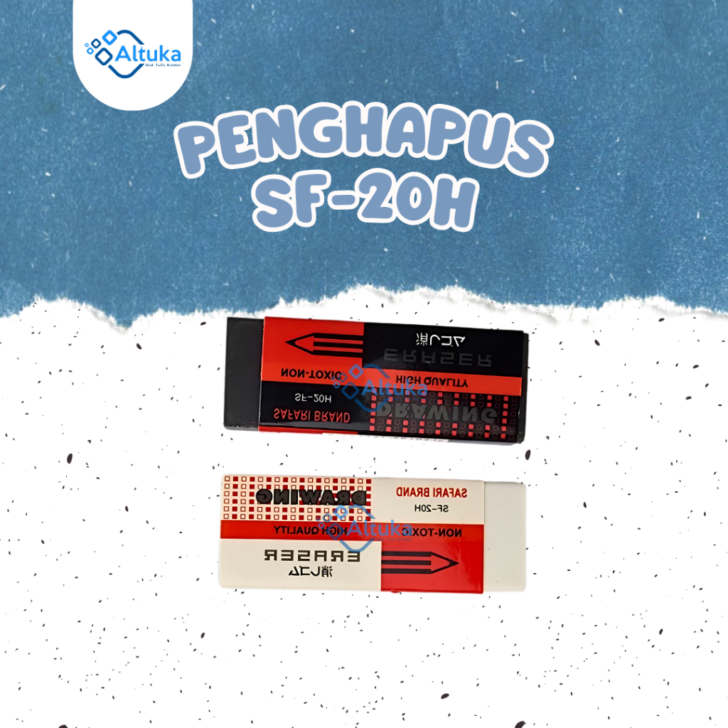 

Penghapus Eraser Stip Safari Brand SF-20H Hitam Putih