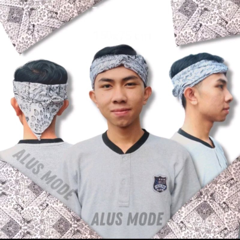 Slayer Ikat Segitiga Ikat Kepala Batik Putih Iket Kepala Sunda Anak Ikat Kepala Sunda Dewasa Ikat Ke