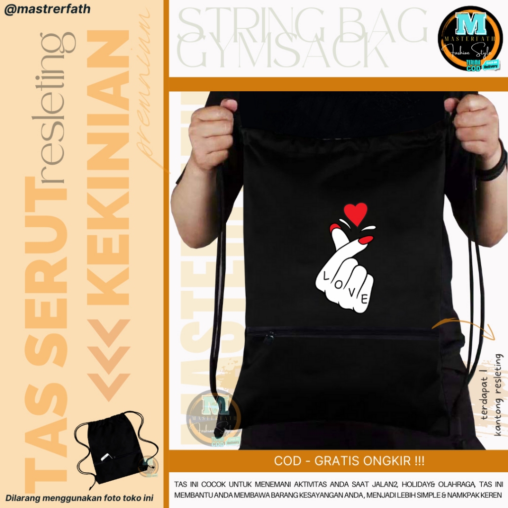 RANSEL SERUT WANITA HOME - Stringbag Korea Termurah TAS TRAVEL | BACKPACK TRAVEL | RANSEL MURAH | RA