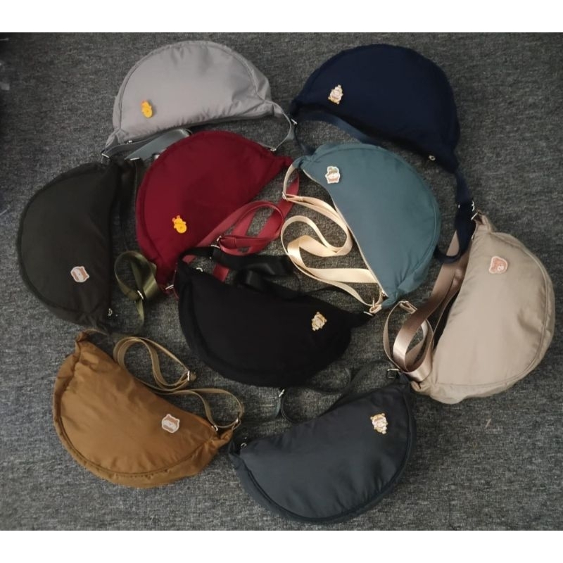 TAS SLEMPANG SLINGBAG KEKINIAN BAHAN KRINGKEL PARASUT UNISEX BISA CEWEK BISA COWOK