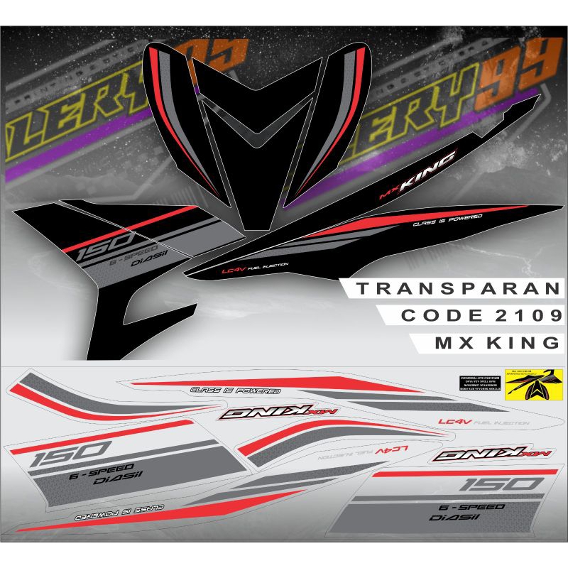 striping transparan MX KING
