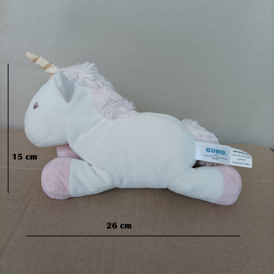 Gund Boneka Rattle Baby Luna Unicorn - Like New