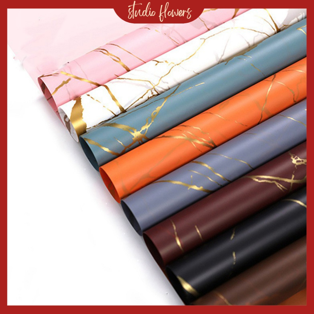 

Kertas Buket Bunga Flower Wrapping Paper Varian List Gold Emas Kertas Buket Bunga Cellophane KB20