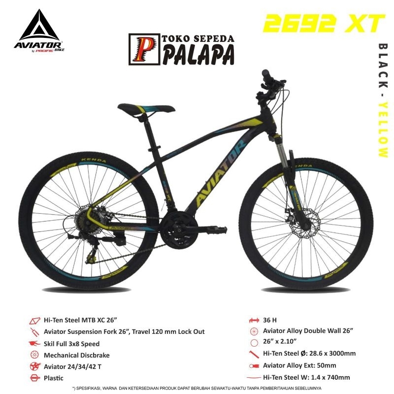 MTB 26 AVIATOR 2692 XT Sepeda Gunung By Pacific