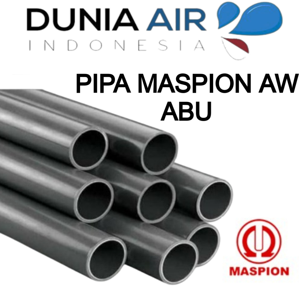 Pipa PVC Maspion 1" aw abu standart ledeng Pralon Paralon lente