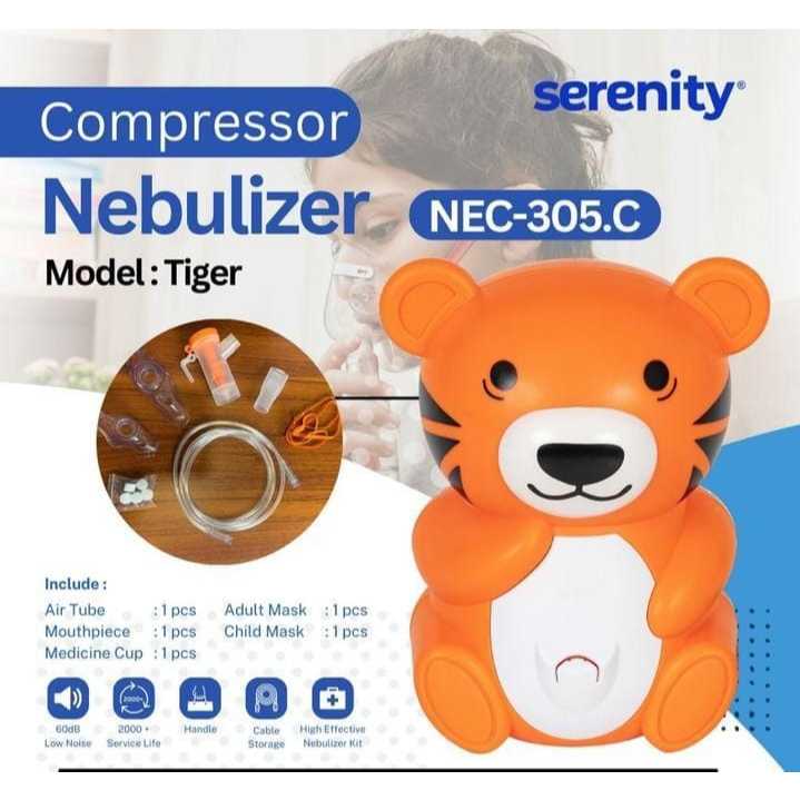 SERENITY NEBULIZER KARAKTER NEC-305.C ALAT UAP NEBULIZER ANAK