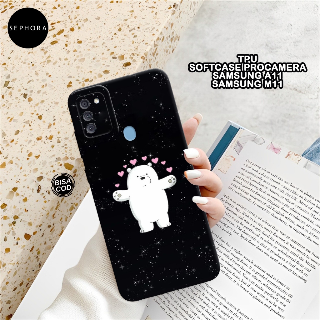 Softcase Samsung A11 / M11 Terbaru - Fashion Case Bear - Case Samsung A11 / M11 - Case Pro Camera - 