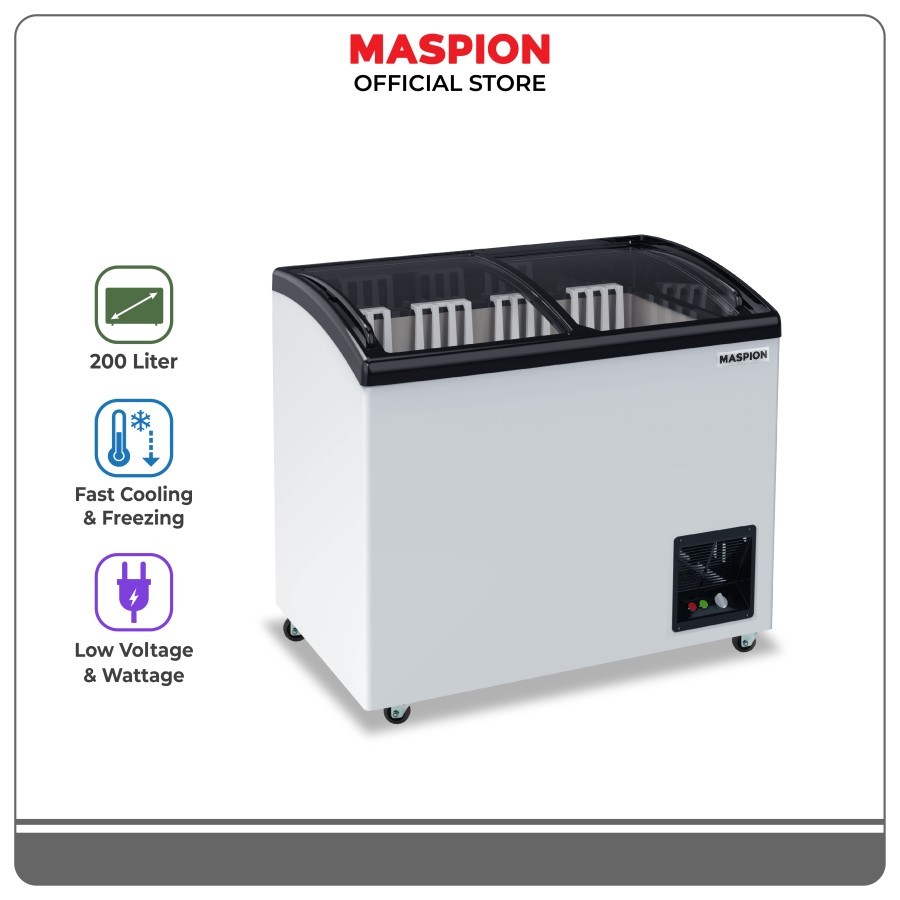MASPION FREEZER BOX CHEST FREEZER UFH 200 C FK KAPASITAS 200 LITER