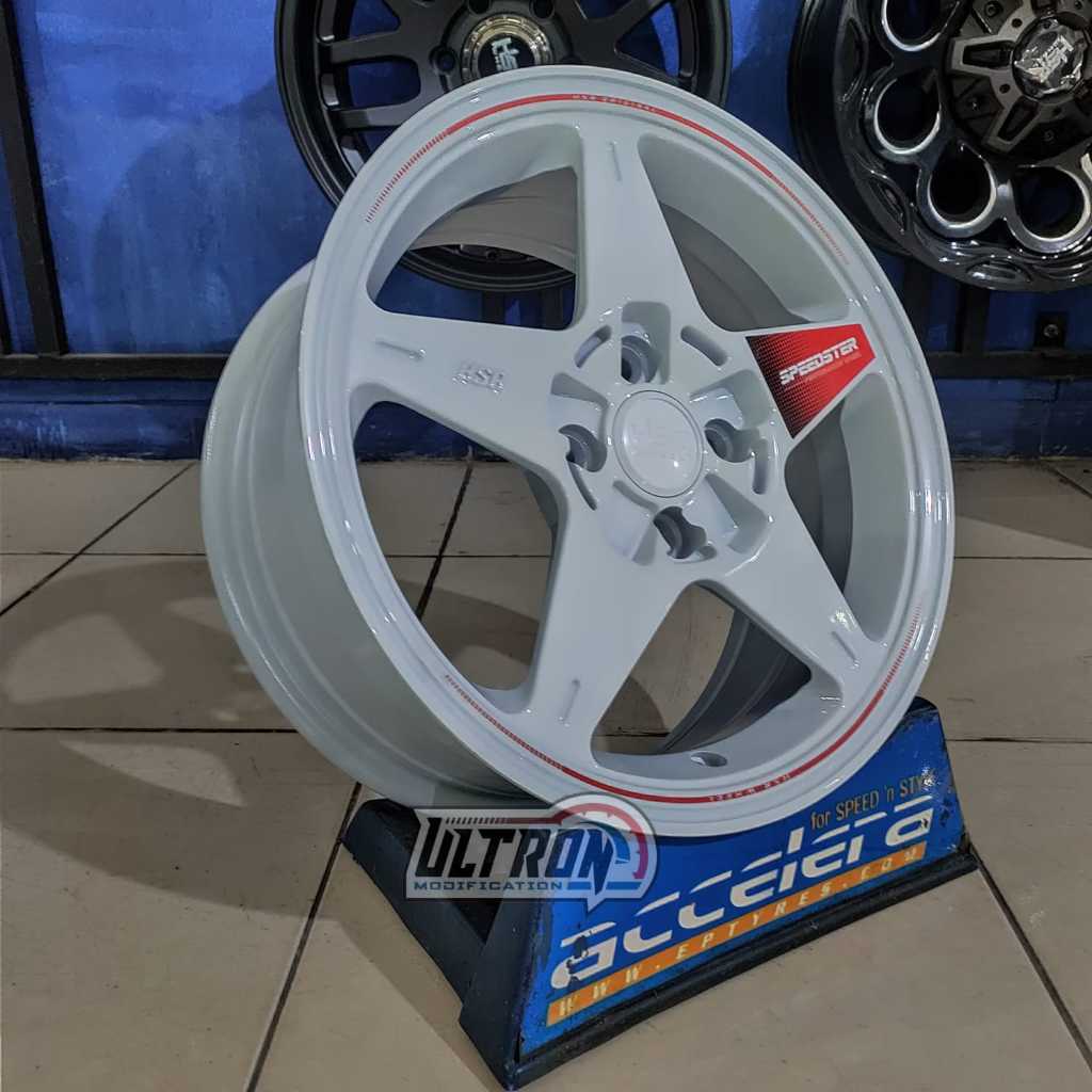 Velg Model Bintang R15 Mobil Xenia Livina evalia Cielo Pelek Hsr Speedster R15 Putih
