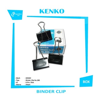 

Kenko Binder Klip No.280 HARGA PER PACK Isi 6 Pcs