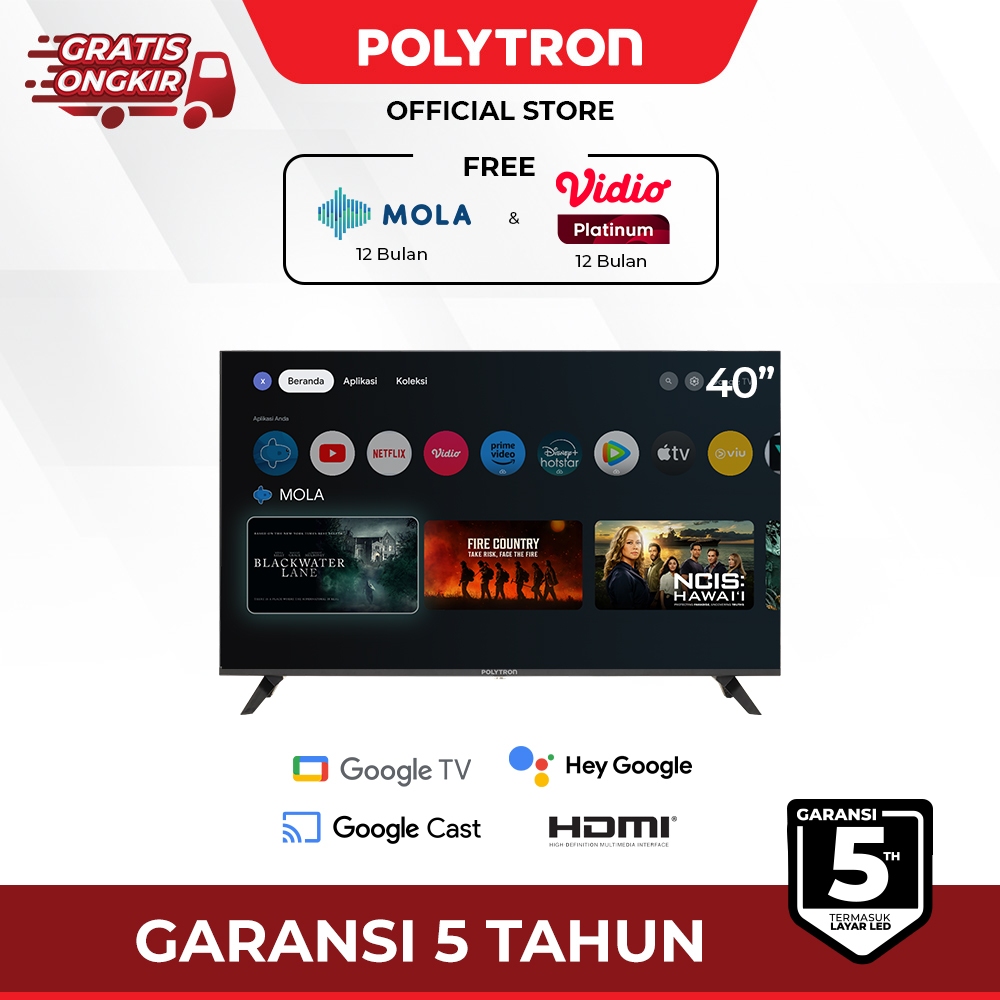 POLYTRON Smart Cinemax Google TV 40 inch PLD 40RG9059