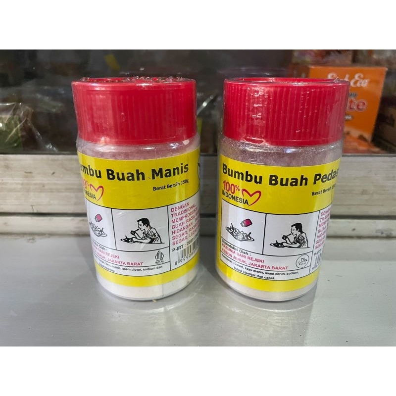 

Bumbu Buah Pedas/ Manis botol 150gr