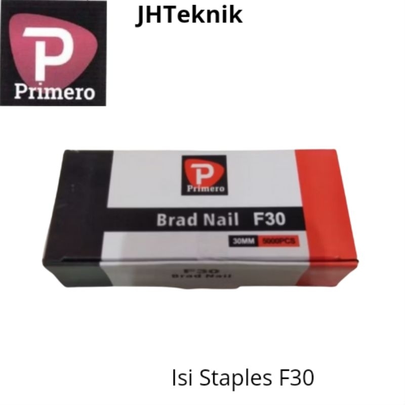 

JHTeknik Isi Staples F30 (5000pcs) PRIMERO/Paku tembak Staples F30 PRIMERO/Isi Refill Staples F30 PRIMERO/Brad Nail F30 Primero