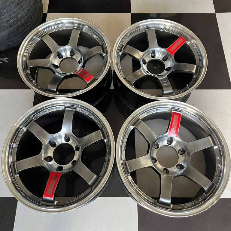 Velg Volk Rays TE37 SL R18 Lebar 9 ET 0 Velg Mobil Ring 18 Spec Pajero Second Like New