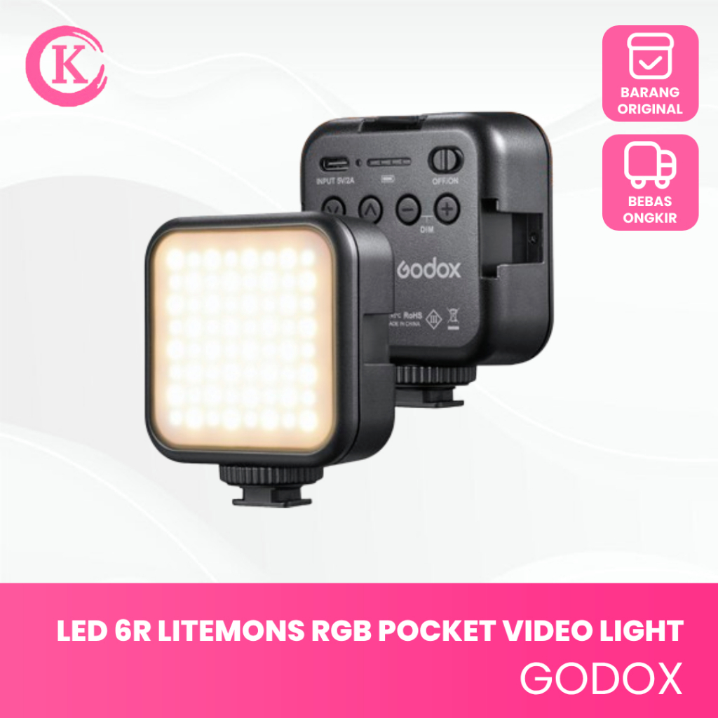 GODOX LED 6R Litemons RGB Pocket LED Video Light - GODOX LED 6R-RGB