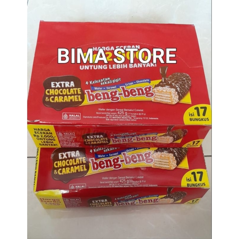 

BENG BENG wafer caramel 25 gr 1 box isi 17 pics