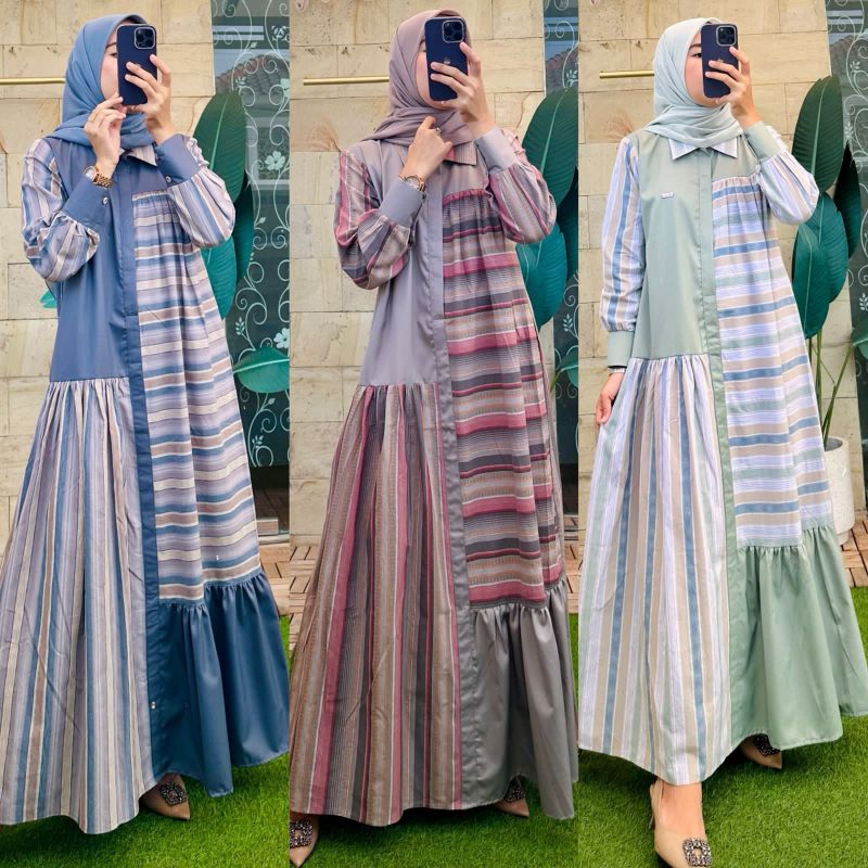 dres katun triset original by dimara/dres jumbo/gamis salur