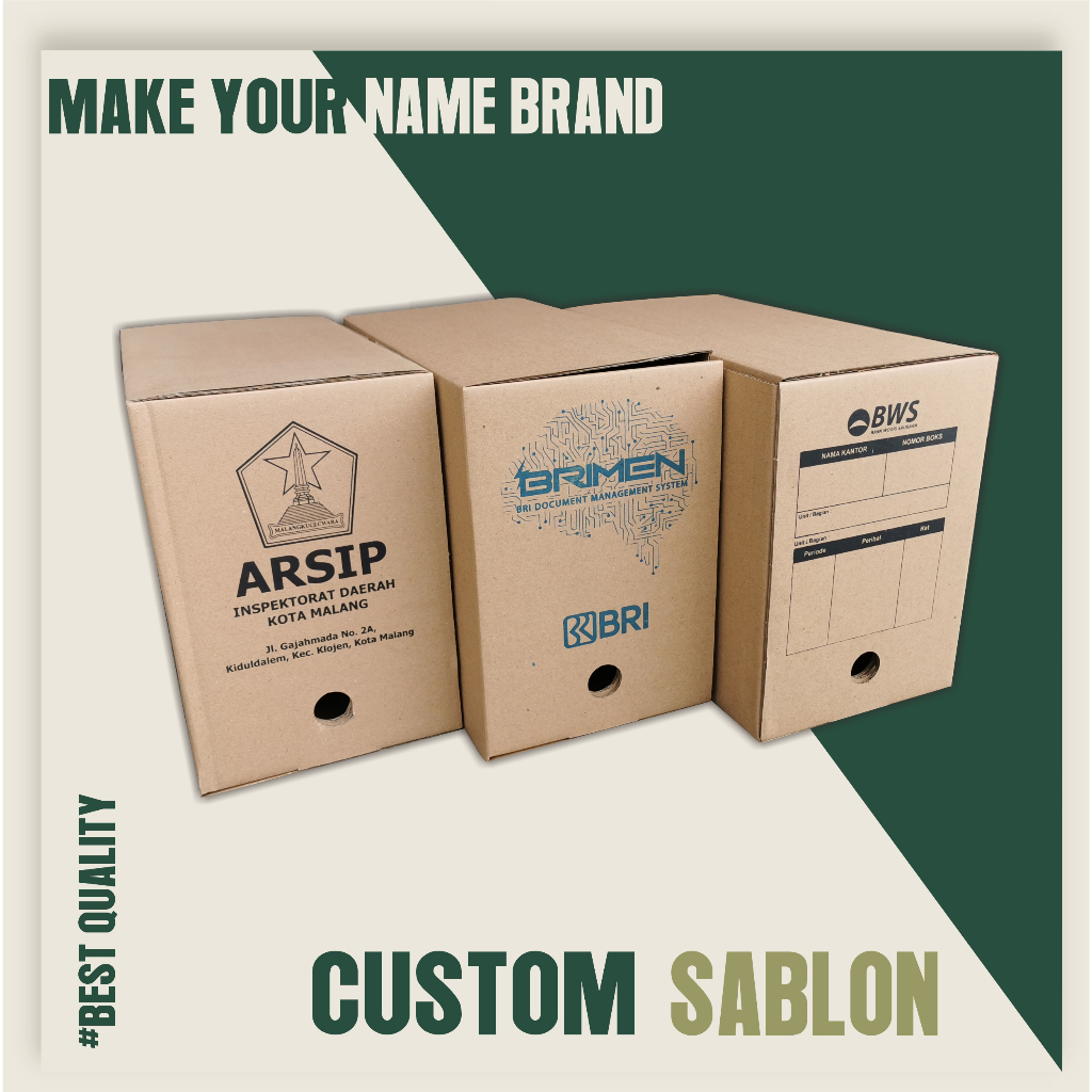 

Custom Sablon box Arsip 100 pcs + SABLON 1 WARNA | custom desain | custom sablon | custom sablon Box Arsip | Box File | Box Document