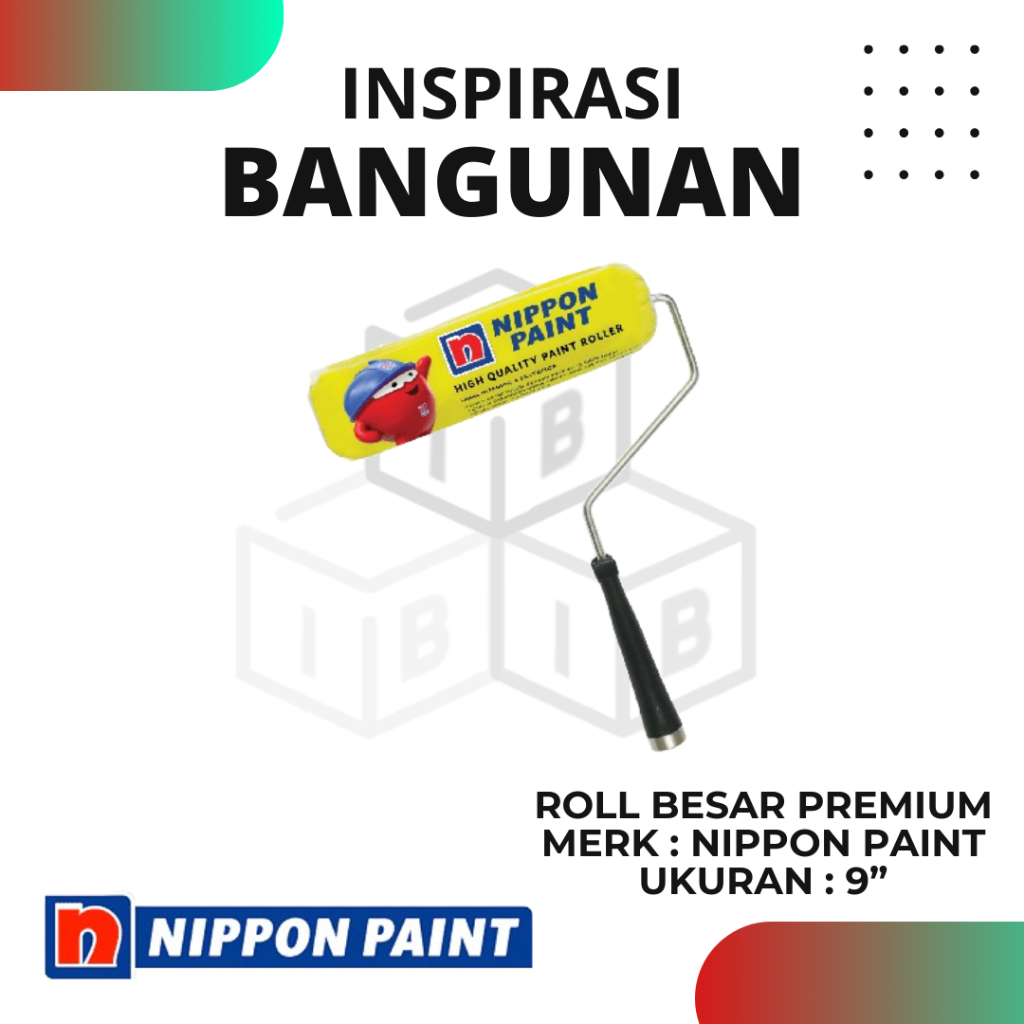 Rol Cat Nippon Paint 9" premium roller roll cat nippon paint 9" roll besar premium nippon paint