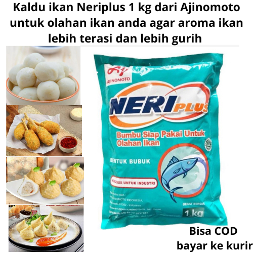 

Kaldu ikan Neriplus 1 kg dari Ajinomoto untuk olahan ikan anda agar aroma ikan lebih terasi dan lebih gurih