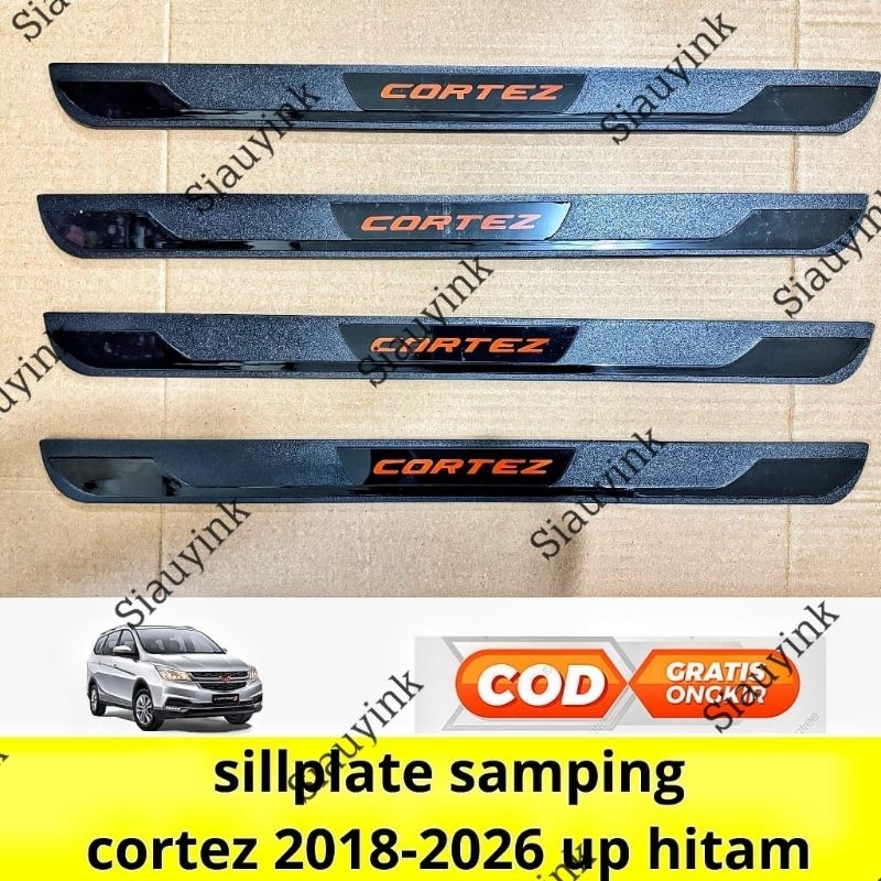 sillplate samping Wuling Cortez 2018 2020 2021 2025 hitam