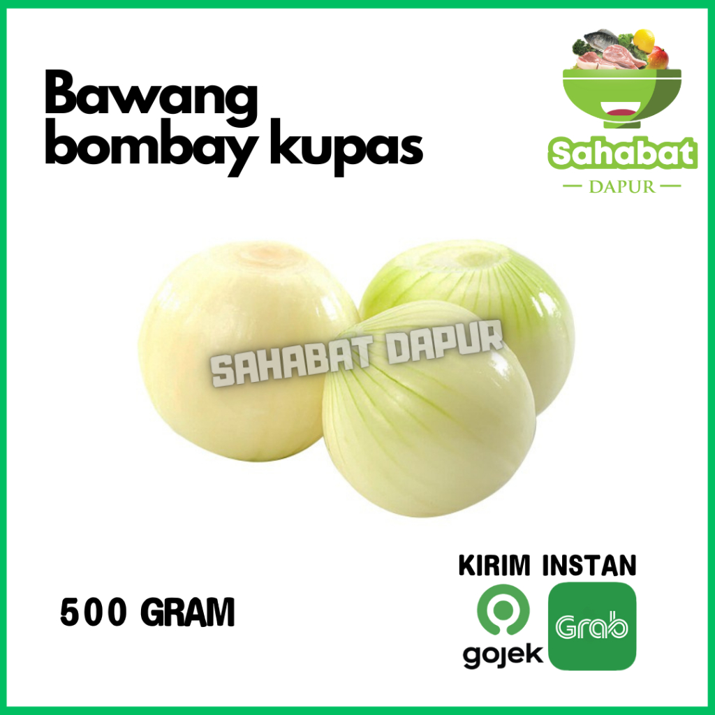 

Bawang Bombay KUPAS 500gr - Sahabatdapur