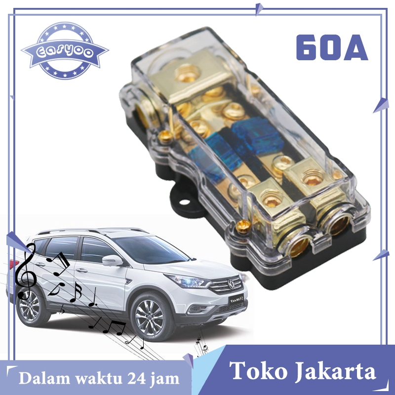 Box Sekring 60 Ampere 2 Jalur/Fuse Box Skring Audio/Box Skring Mobil/Fuse Box Universal