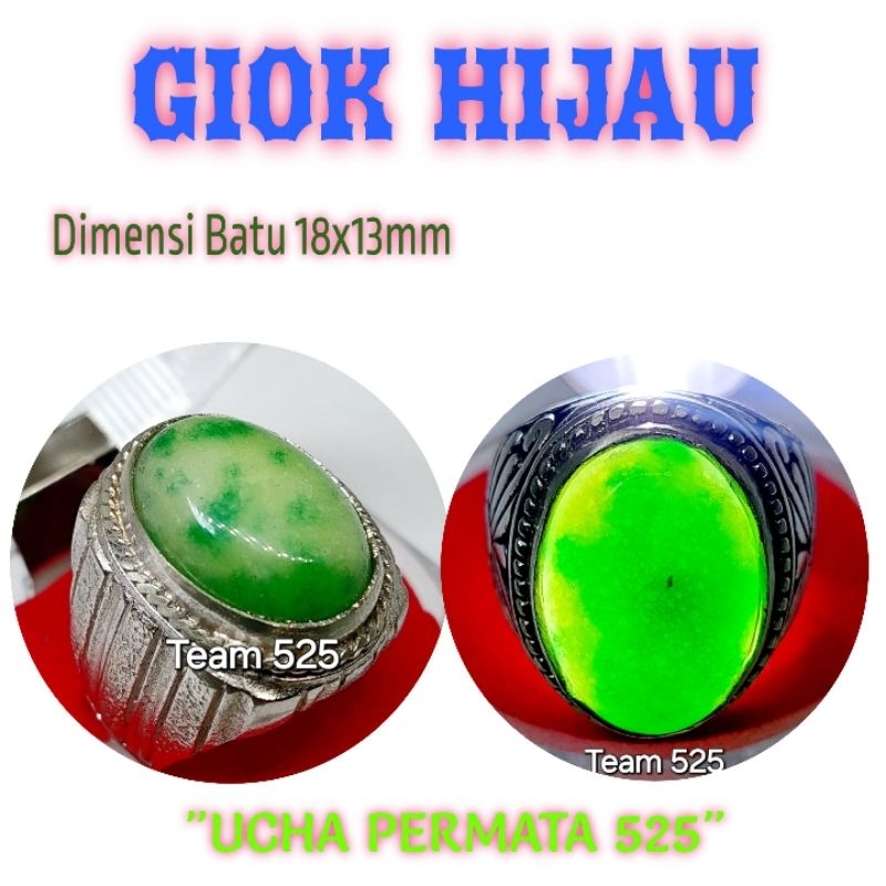 CINCIN GIOK HIJAU / GIOK HIJAU KEMBANG / GIOK HIJAU TOTOL CHINA BURMA
