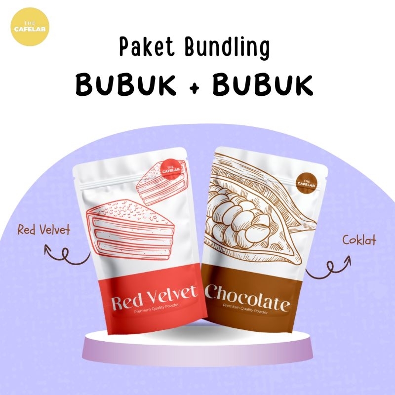 

Bundling Bubuk Minuman Rasa Red Velvet + Coklat Premium 500gr / All Premium dan Terlaris / Cafelab