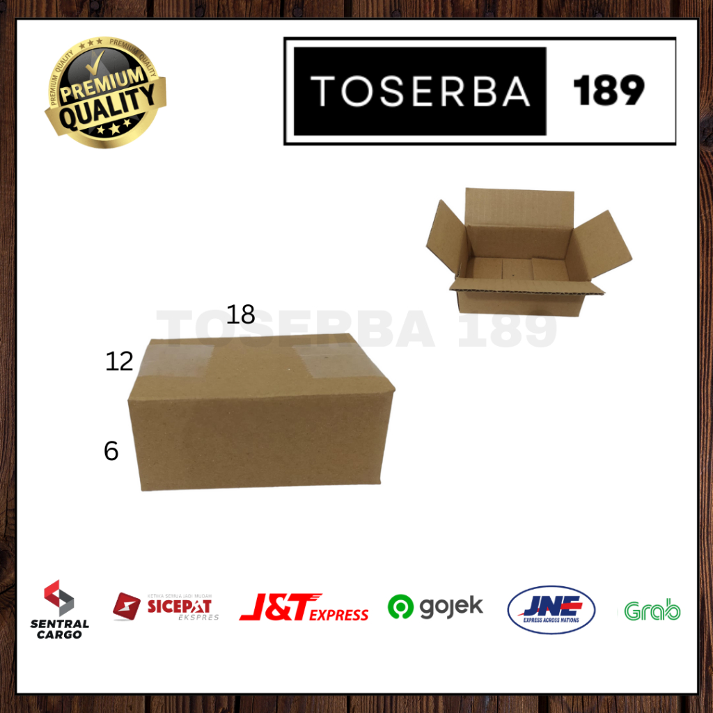 

Kotak kardus box packing uk 18x12x6 SHEET POLOS