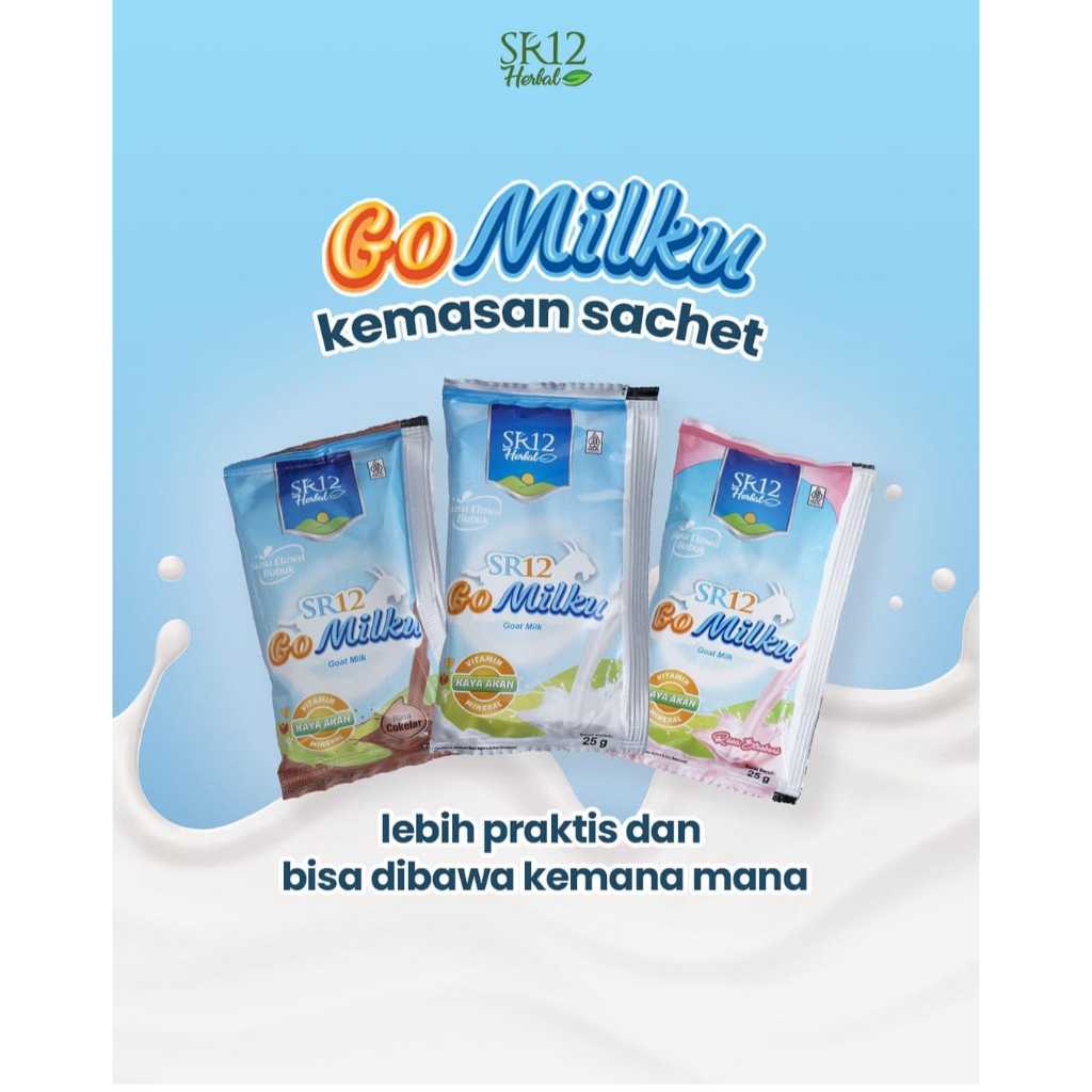 

GOMILKU SR12 25 GRAM SACHET | Susu Kambing Etawa SATUAN / ECER