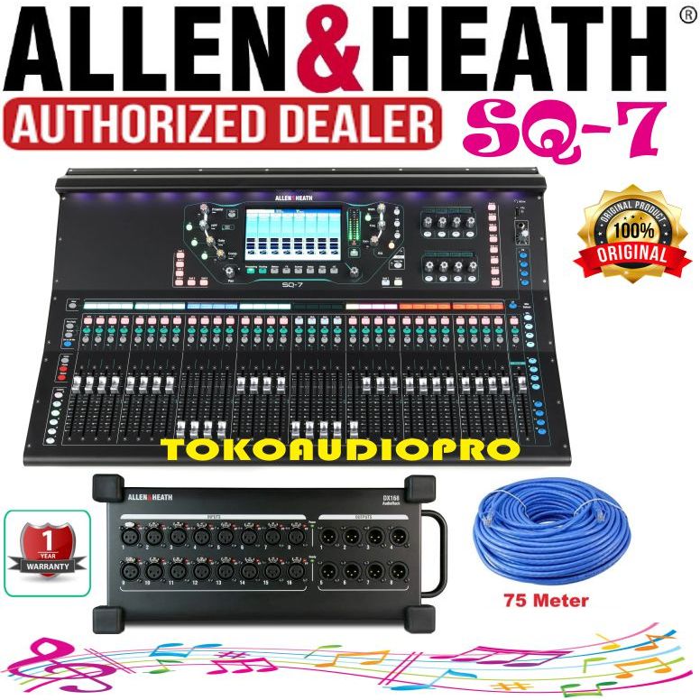 Allen & Heath SQ-7 + DX168  Paket DX-168  Digital Mixer Original SQ7