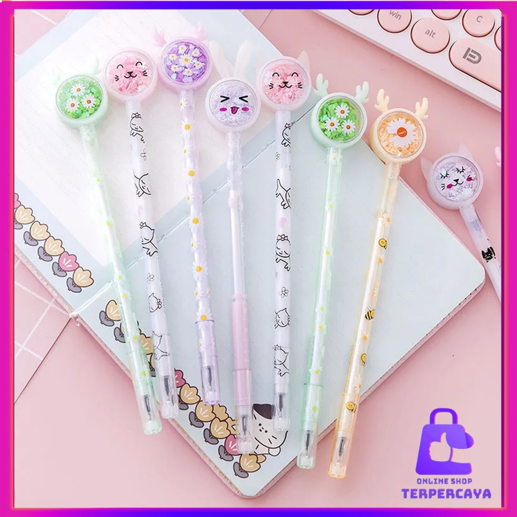 

OST Pena Karakter Payet Gliter Bunny Lucu Black Ink Gel Pulpen Murah Gel Bolpen Gel Pastel Alat Tulis Sekolah Kantor