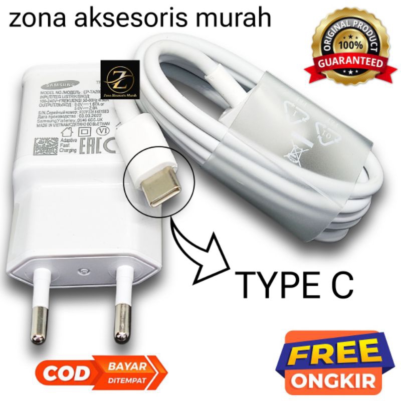 Charger Samsung A11 A13 A14 A04 A04s Type C Fast Charging Original 100% Carger Casan Cas Hp Ori