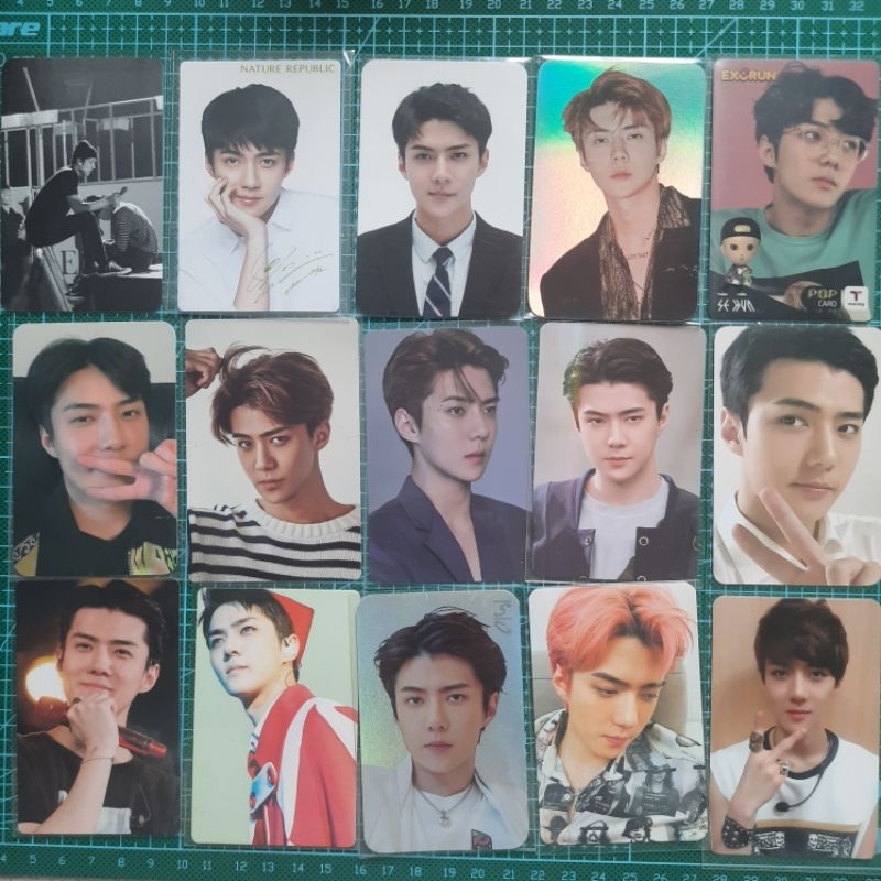 [EACH] exo sehun photocard official non album pc dvd elyxion in seoul dot nature republic handcream 