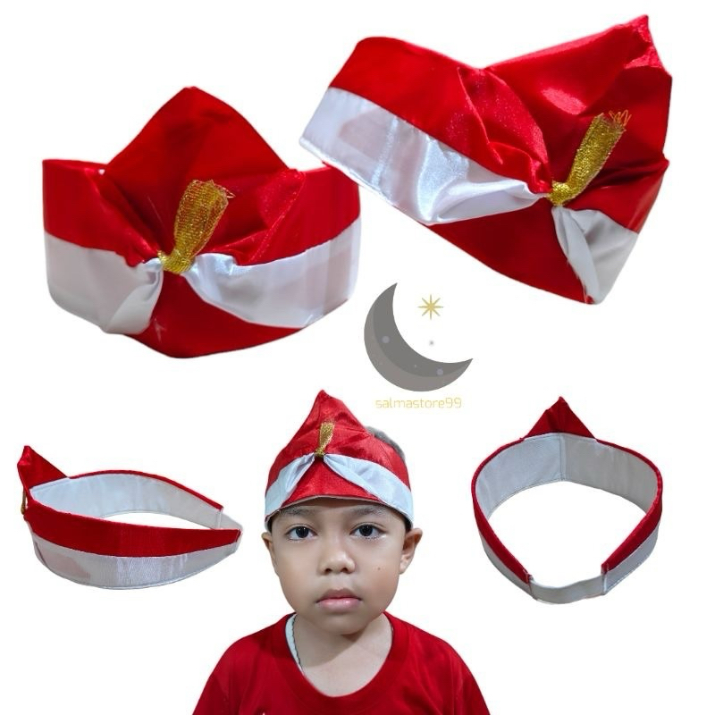 Ikat kepala merah putih / blangkon merah putih