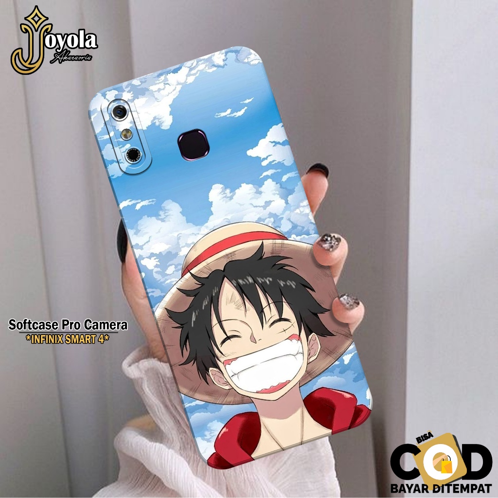 JOYOLA Case Infinix Smart 4 - Fahion Case Anime - Softcase Infinix Smart 4 - Pro Camera - Casing Inf