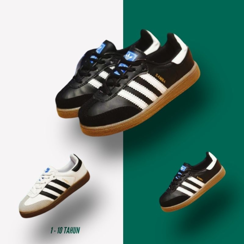 SEPATU ANAK ADIDAS SAMBA Sepatu Anak Sekolah TK Paud SD Unisex Terbaru Sneaker Hitam Cowok Cewek Lak