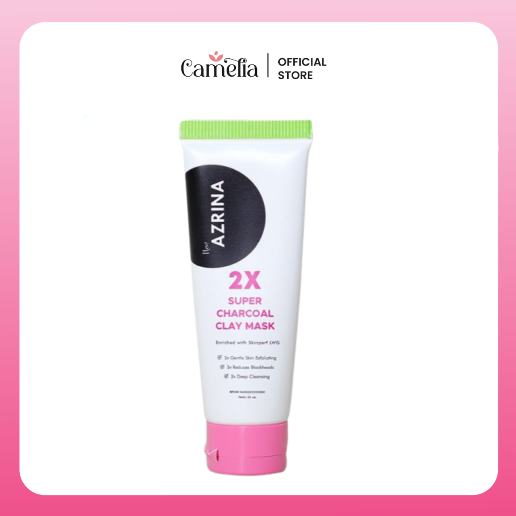 ❀CAMELIA❀ AZRINA 2x Super Charcoal Clay Mask 25ml