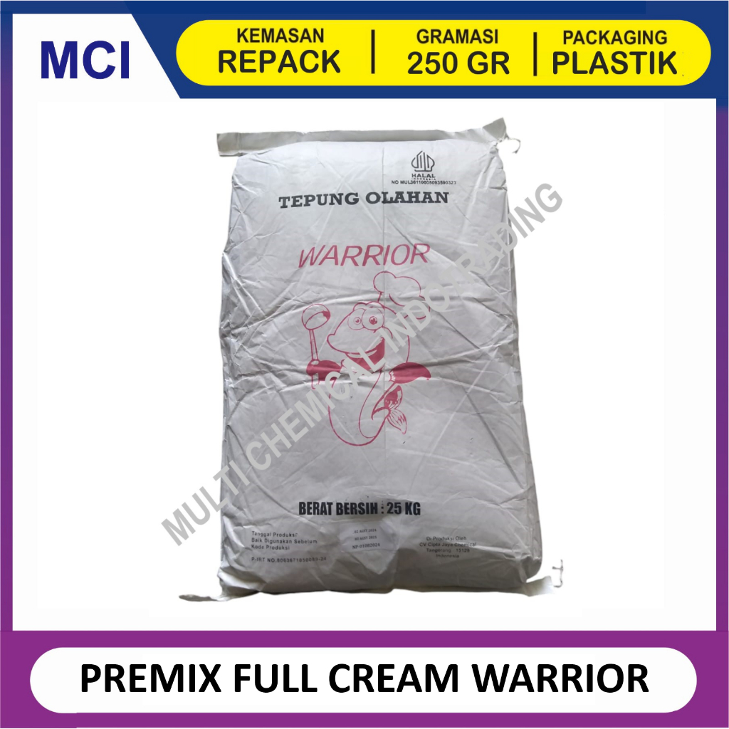 

PREMIX SUSU BUBUK FULL CREAM WARRIOR - REPACK 250 GR