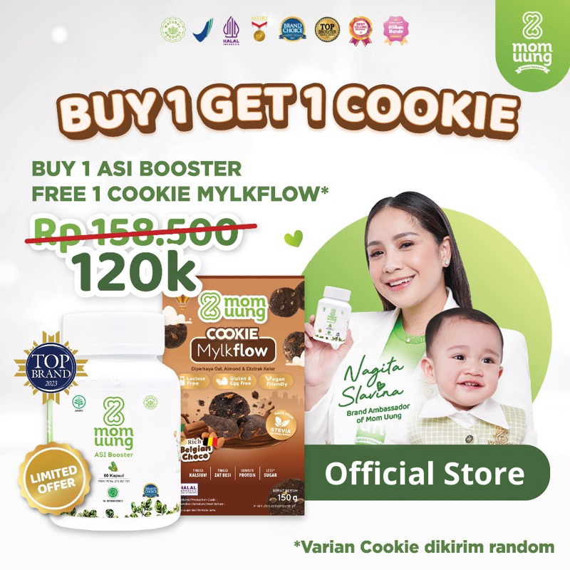 MOM UUNG Pelancar ASI Booster Mom Uung 60 Kapsul NEW FORMULA BPOM HALAL HERBAL  Pelancar ASI momuung